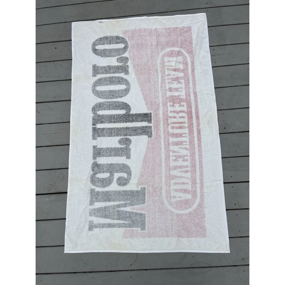 Marlboro Adventure Team‎ Beach Towel 56x35 OSFA Vintage 90s Summer Terry Cloth